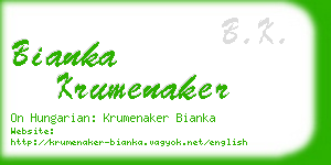bianka krumenaker business card